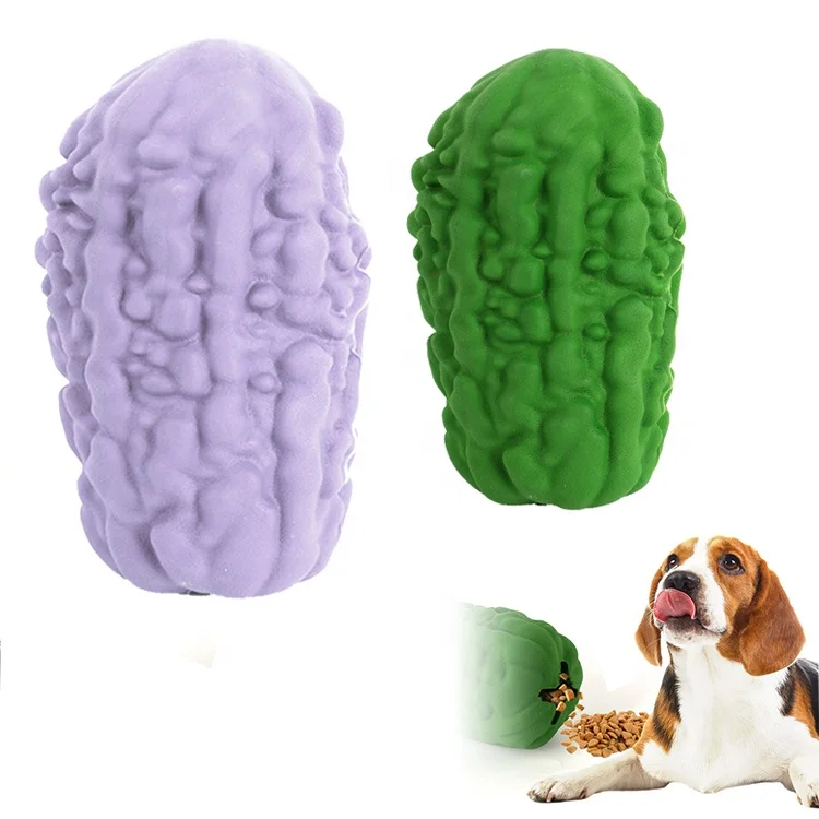 Экологически чистые материалы, бальзам, грушевидная форма для собак, игрушка с утечкой пищи, неразрушимый, устойчивый к укусам натуральный каучук, жевательные игрушки для собак