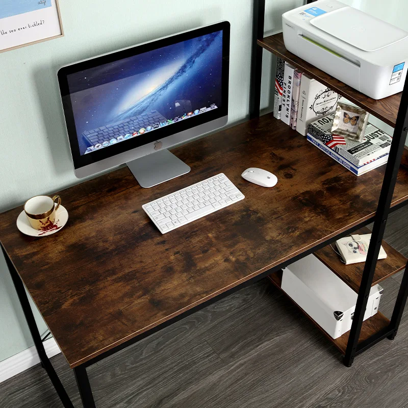 AILICHEN Simple computer desktop desk, home minimalist integrated desk bookshelf