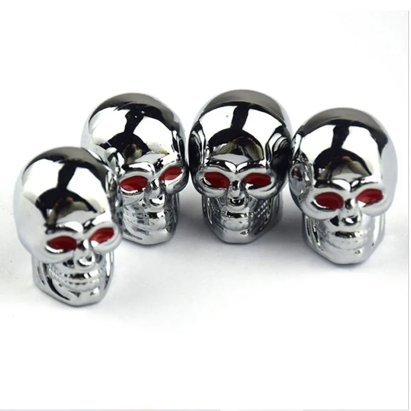 Custom Accessories Chrome Skull Style Valve Cap
