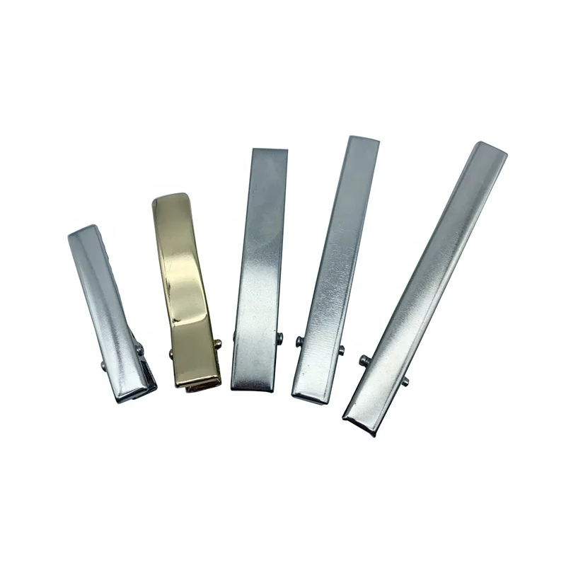 E-Magic Best Seller High Quality  gold  Solid Color Metal Duckbill Hair Clip Hairgrip for kids  hair bow accessory