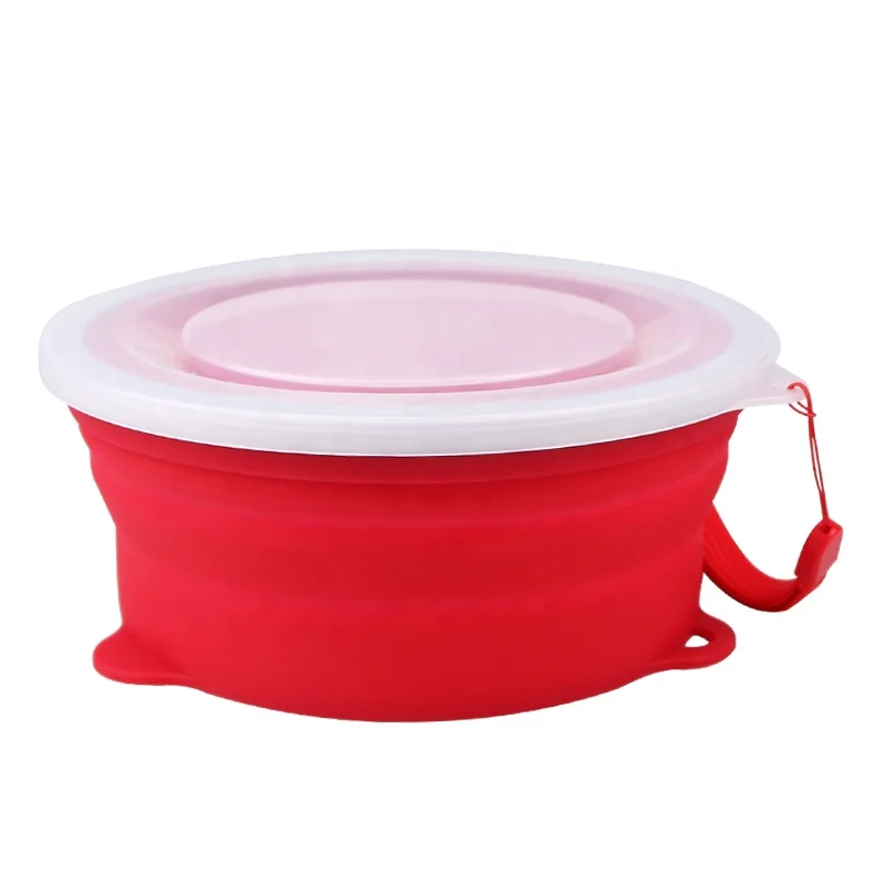 800 мл дорожная Прочная Складная чаша из пищевого силикона