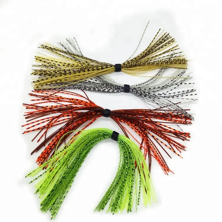 bulk fishing lure, rubber skirt material,Standard Banded Silicone Skirts