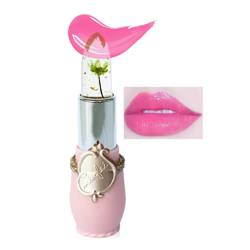 Factory Wholesale makeup lipstick Vegetarian Flortte Jelly Cute Magic lipstick color change