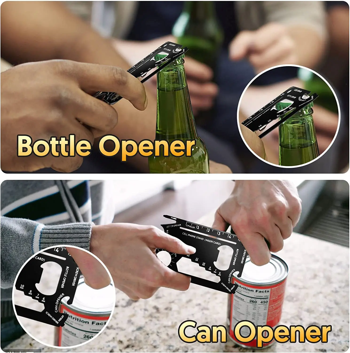 18 in 1 Credit Card Size Pocket Tool Multipurpose Credit Card All in One Wallet Multitool Card