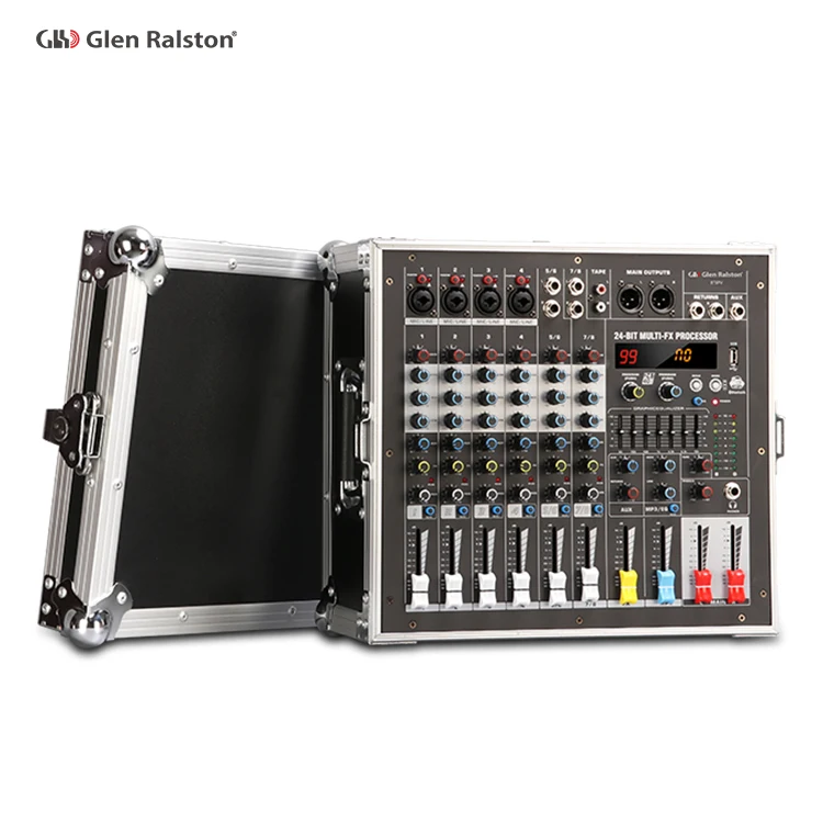Глен Ralston BT8PV 650 Вт * 2 для выступлений усилитель мощности аудио микшер беспроводной микрофон Интегрированная машина