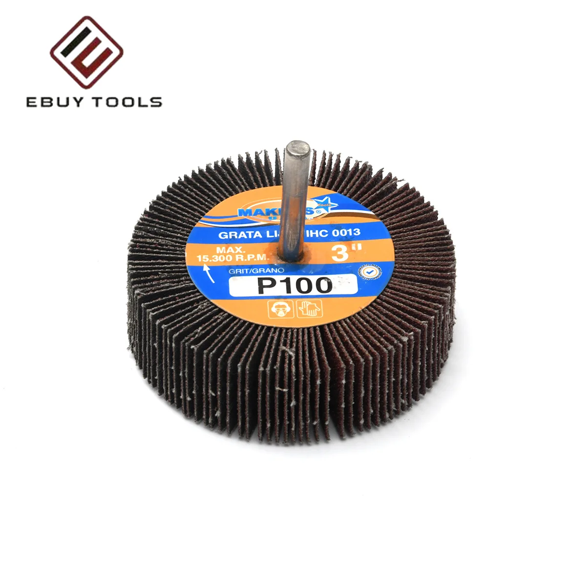 High Quality Abrasive Grinding Mounted Abrasive Flap Wheel With Shaft For Polishing Metal Wood Steel