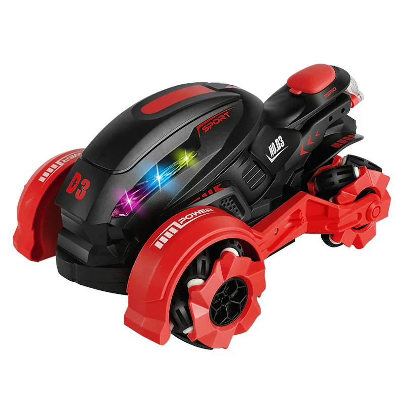 Wholesale Spray Stunt Motorcycle Drift Rotation High-speed Side USB Charging Off-road Remote Control RC Cars for Kids Electric