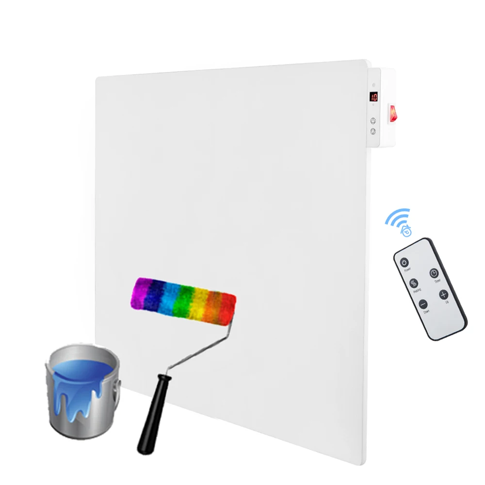 Energy Efficient Mechanical Thermostat Wall Mounted DIY Painting P42M 425W White Convection Electric Ceramic Panel Heater