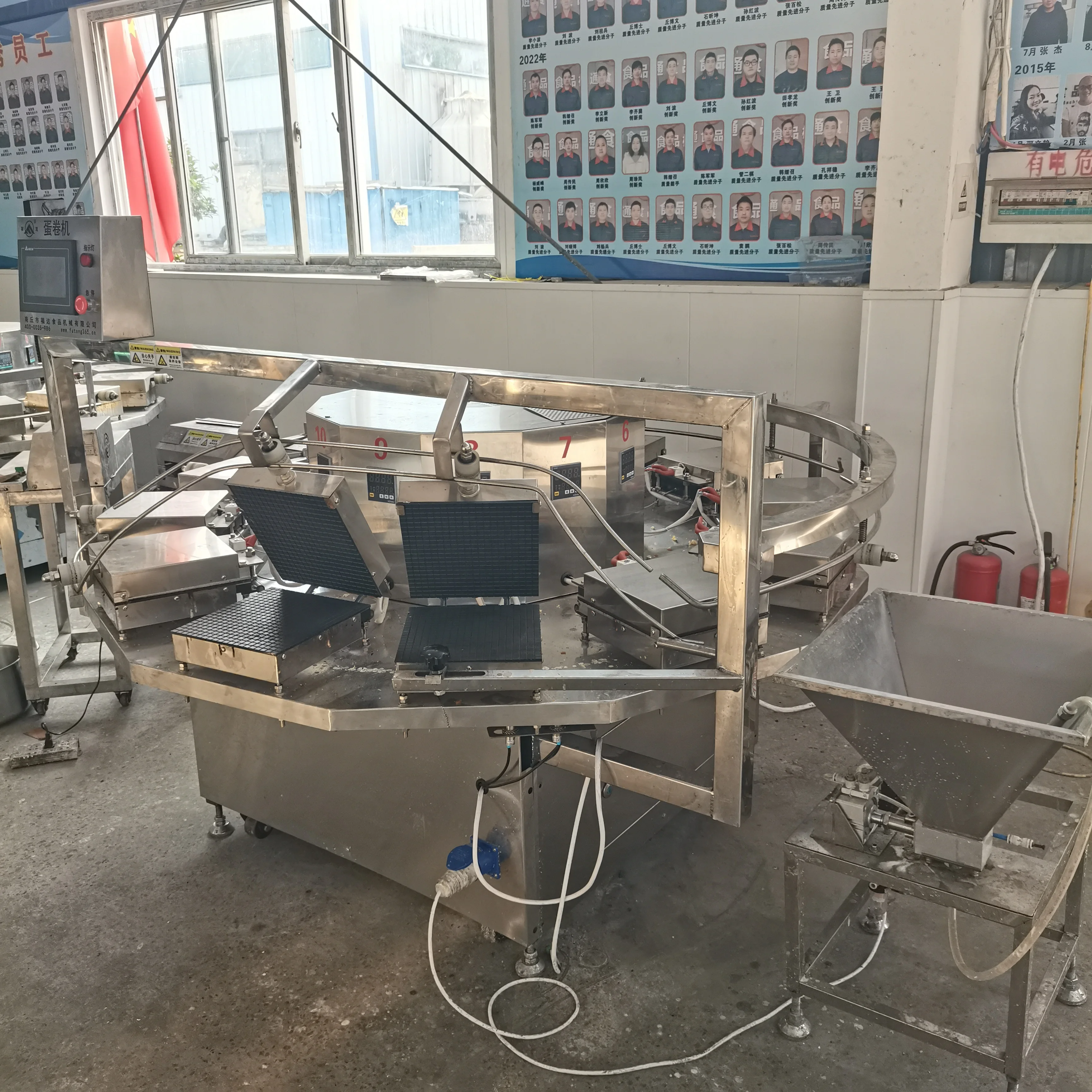 Industrial 8 10 12 15 Heating Plates Crispy Thai Coconut Wafer Rolls Cigarette Roll Trubochki Making Machine for Sale