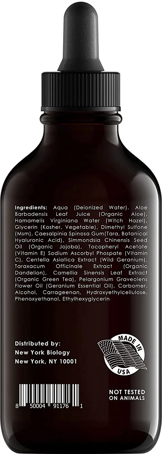 Hyaluronic Acid Serum For Face - HUGE 4 oz - Improves Skin Texture and Moisturizes Skin - Professional Strength Anti Aging Face