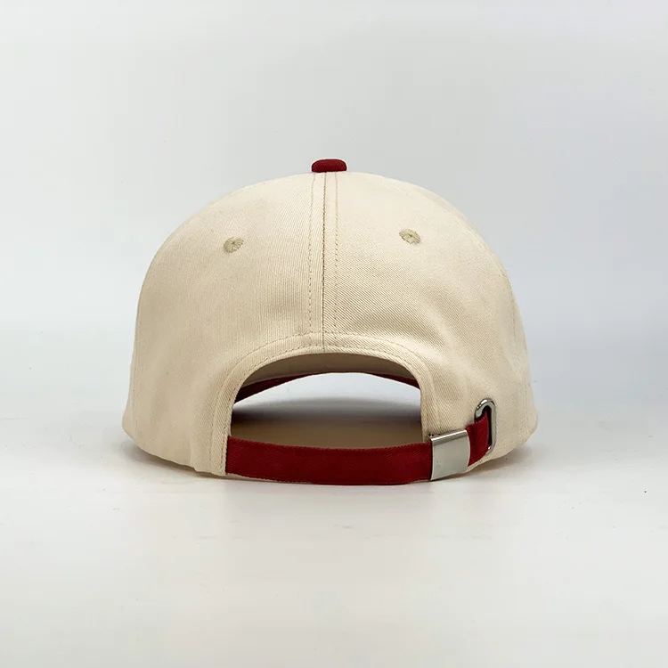 100% cotton unisex two tone streetwear vintage custom 3d unstructured embroidered embroidery logo 6 panel dad baseball cap hat