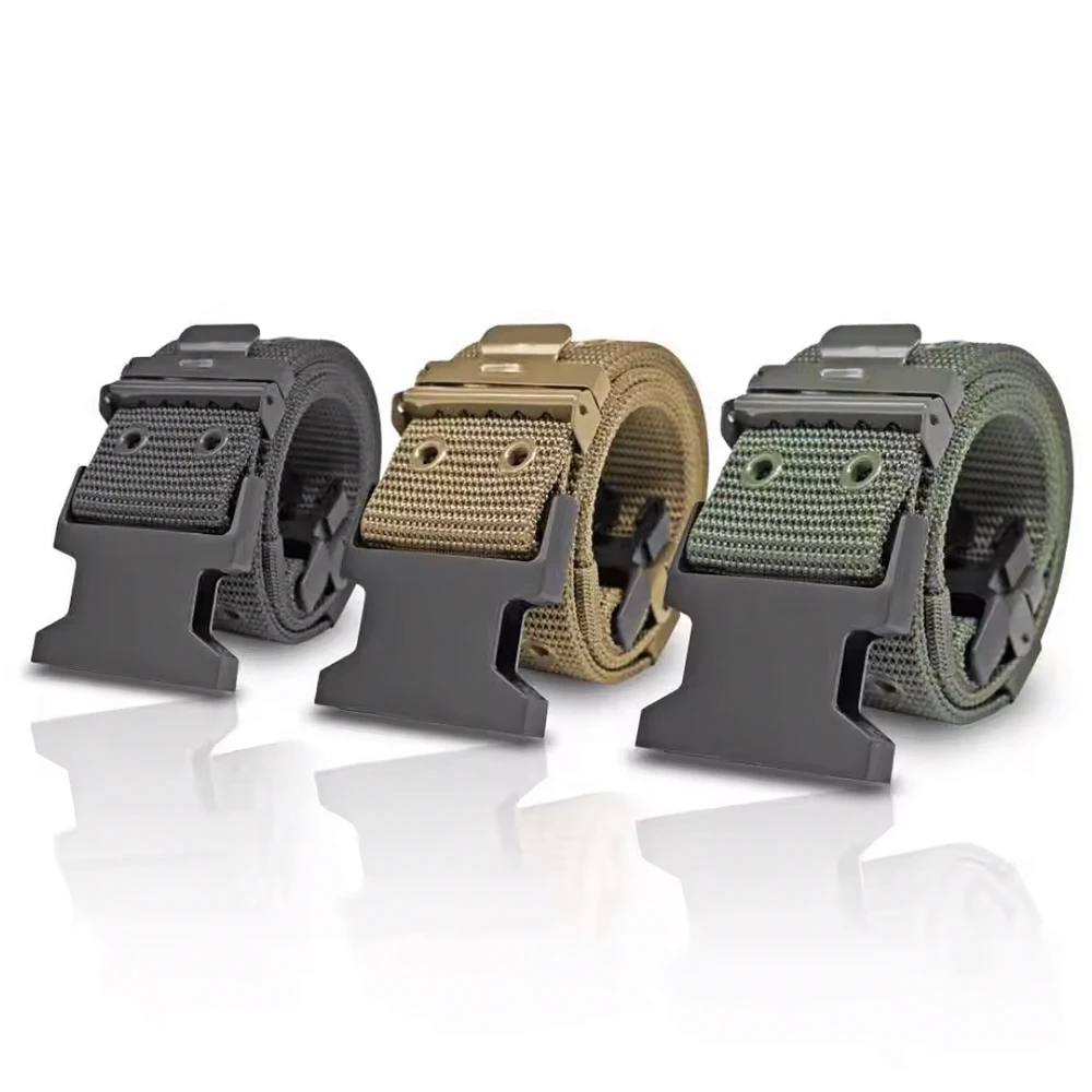 Nylon Adjustable Quick Release Metal Buckle Cinturon Tactico Negros Duty Belt Men Nylon Web Work Tactical Belt with Cobra Buckle