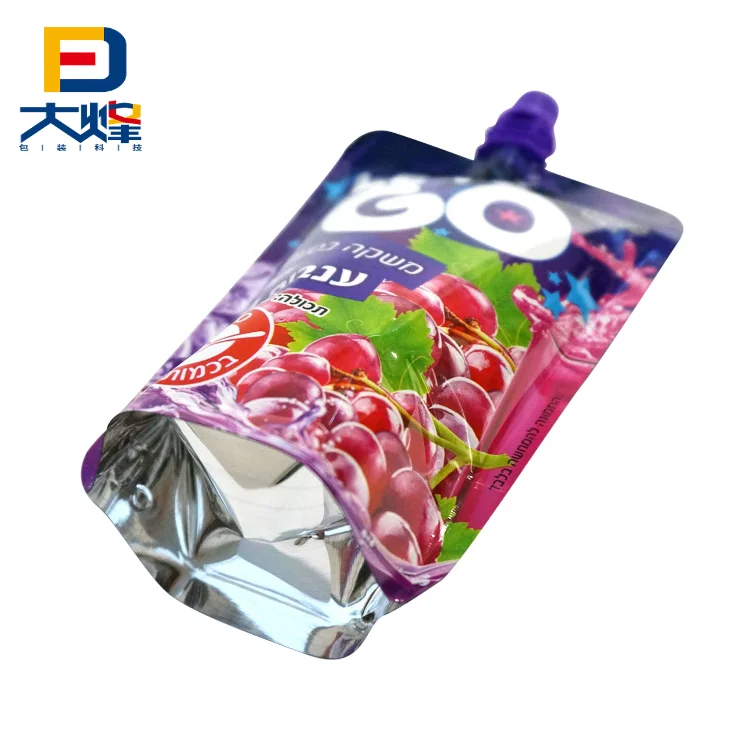 Популярный продукт пластиковый пакет для пищевых продуктов с принтом упаковка фруктового сока