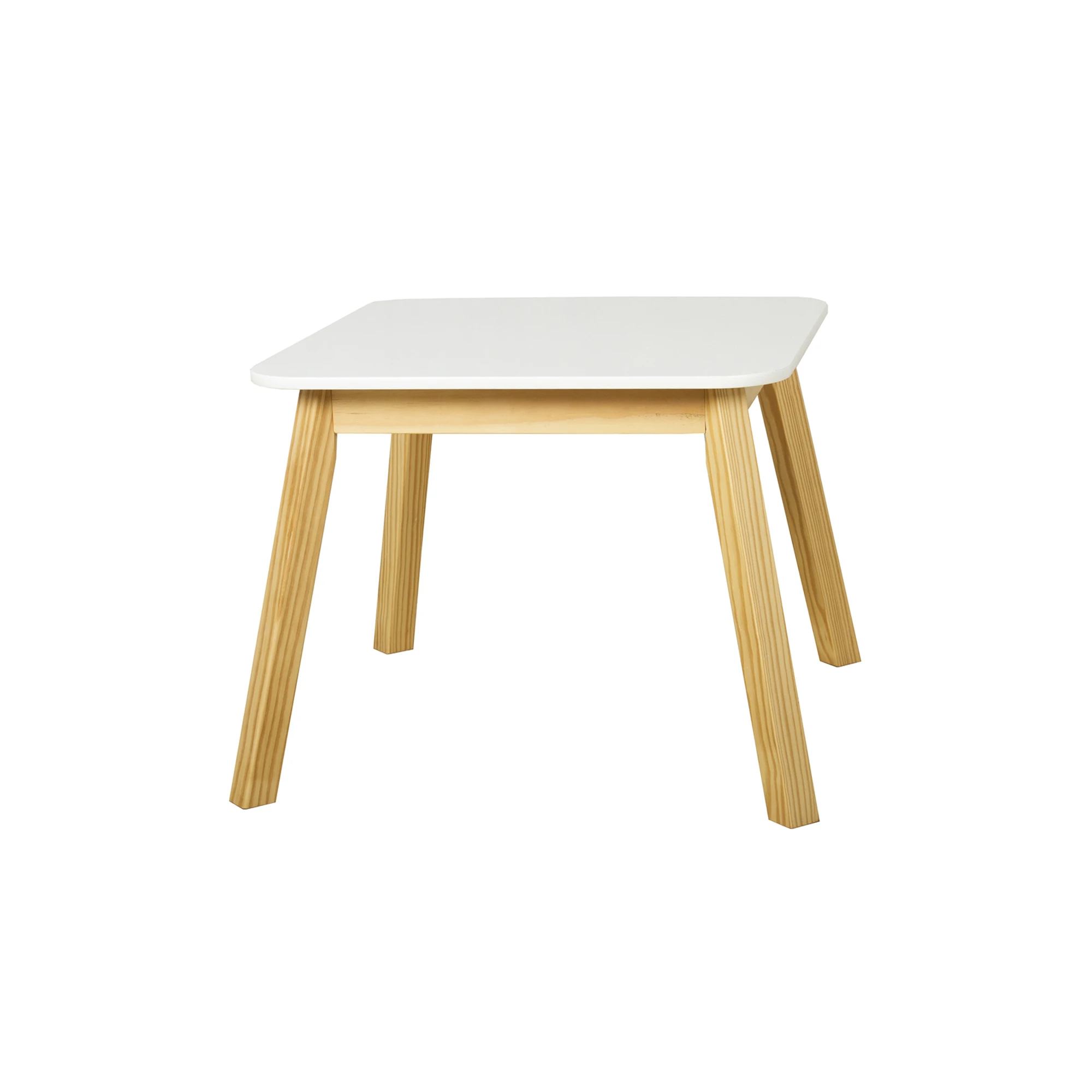 5 Piece Kiddy Table and Chair Set , Kids Wood Table with 4 Chairs Set Cartoon Animals(2-7 years old)