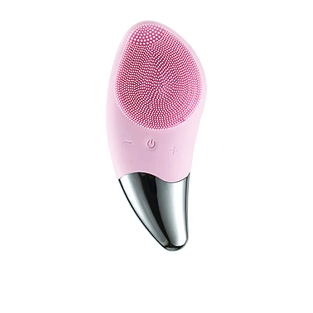 Hot Selling Sonic electric vibrator face scrubber exfoliator skin cleaner massage wash machine silicone facial cleansing brush