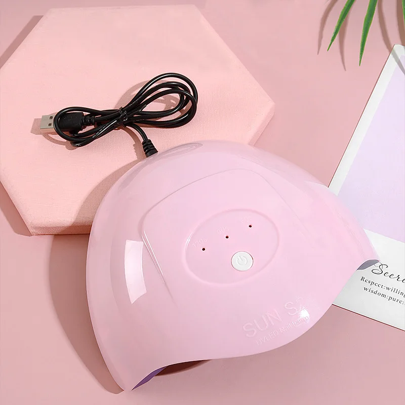 Wholesale 36W Pink UV Led Nail Lamp USB Power Up Half-Round Shape Gel Polish Drying Lamp for Nail Art