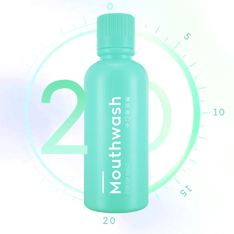 
Mint flavor mouth wash fresh breath and cleaning your mouth 