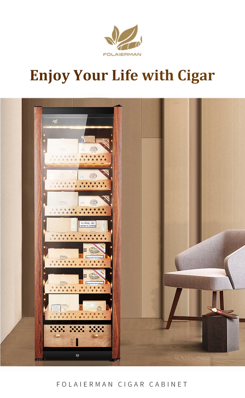Factory Customization OEM Cigar Bar Humidor cedar wooden cigar cooler cigar humidor cabinets for bar