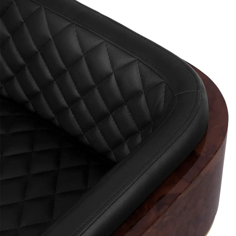 Manufacture Custom Metal Bar Furniture Made Luxury Stainless Steel Frame Black Modern Barstool