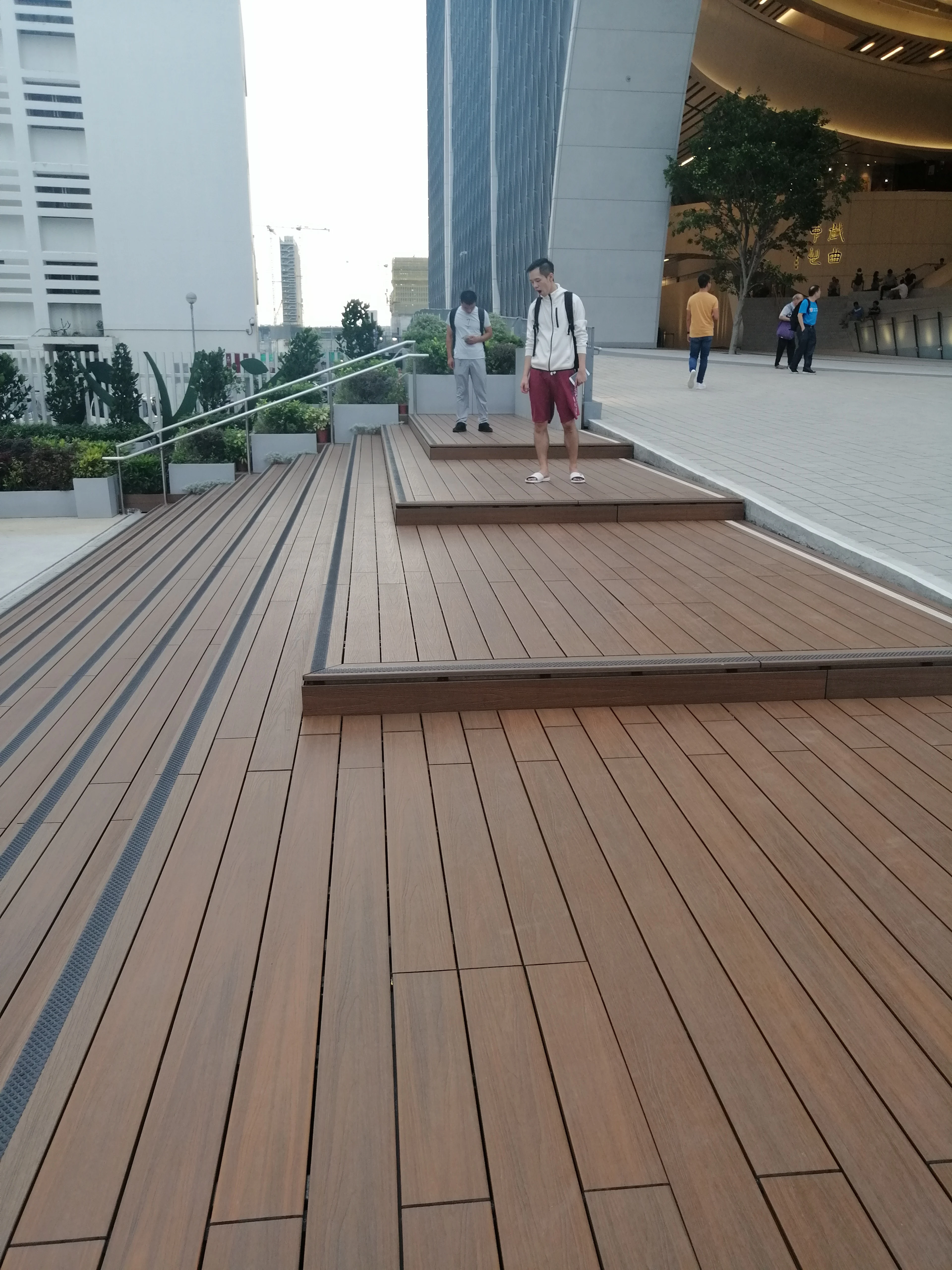 Garden decorative material outdoor grooved terrace wood plastic composite wpc bull nose board for decking flooring