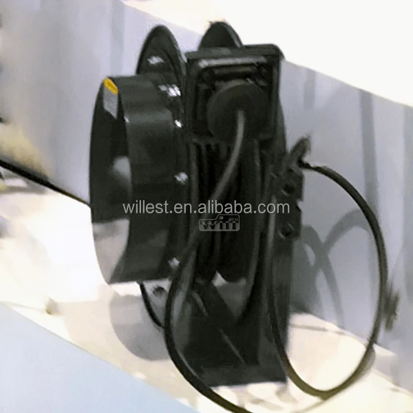 Industrial retractable cable collector WILLEST single arm steel cable storage rack HRO8036-C102 spring rewind metal cable reel