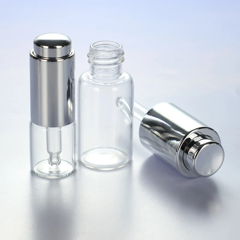 Customized Cosmetic Small Glass Vials Amber Transplant Sample Liquid Perfume Packaging Glass Vials With Dropper Sprayer