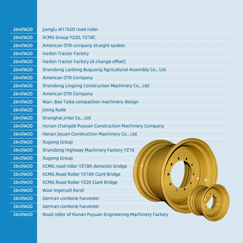 
20*26 Agriculture machinery rims seeder spare parts wheel rim hub custom wheels agriculture machinery parts 