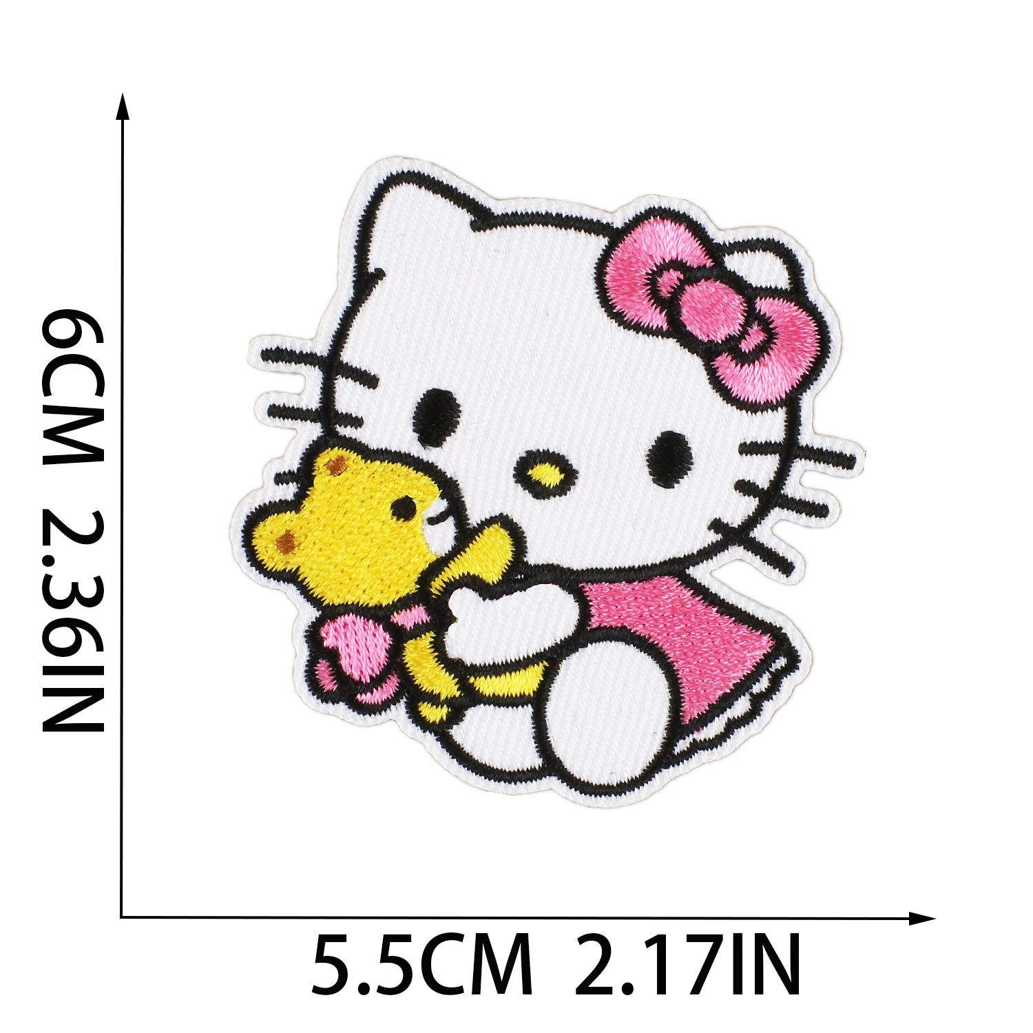 Custom Wholesale Creative Decorative Cute Kitty Cat Animal Embroidery Stickers DIY Creative Embroidered Patches Stick On Cups
