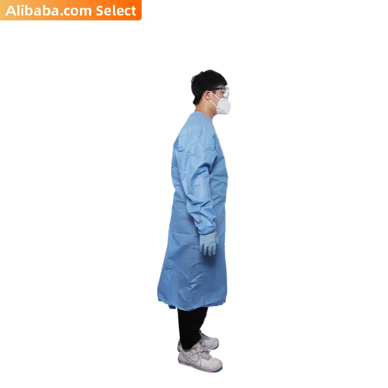 Alibaba выбирайте медицинский одноразовый халат AAMI PB70 уровень 3 армированный тканью хирургический для рынка США стерильный (50 шт. в