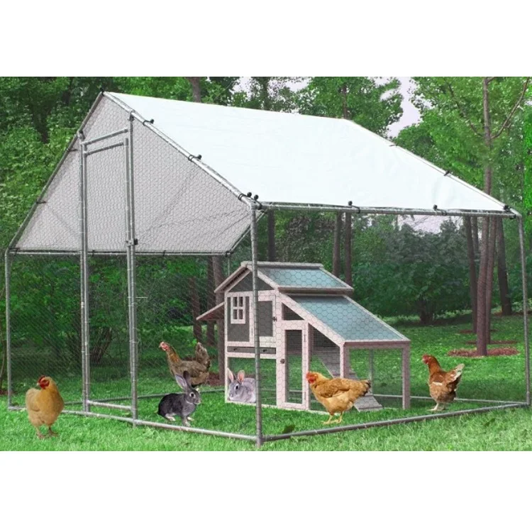 Factory Wholesale Hexagonal Wire Mesh Hen House/Portable Commercial Chicken Cage Run/Luxury Steel  Poultry Chicken Coop