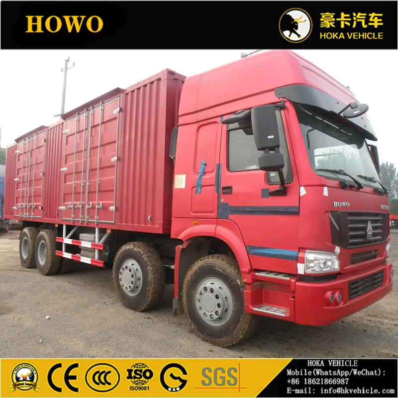 SINOTRUK HOWO 8X4 371HP 35T контейнер грузовик красный цвет