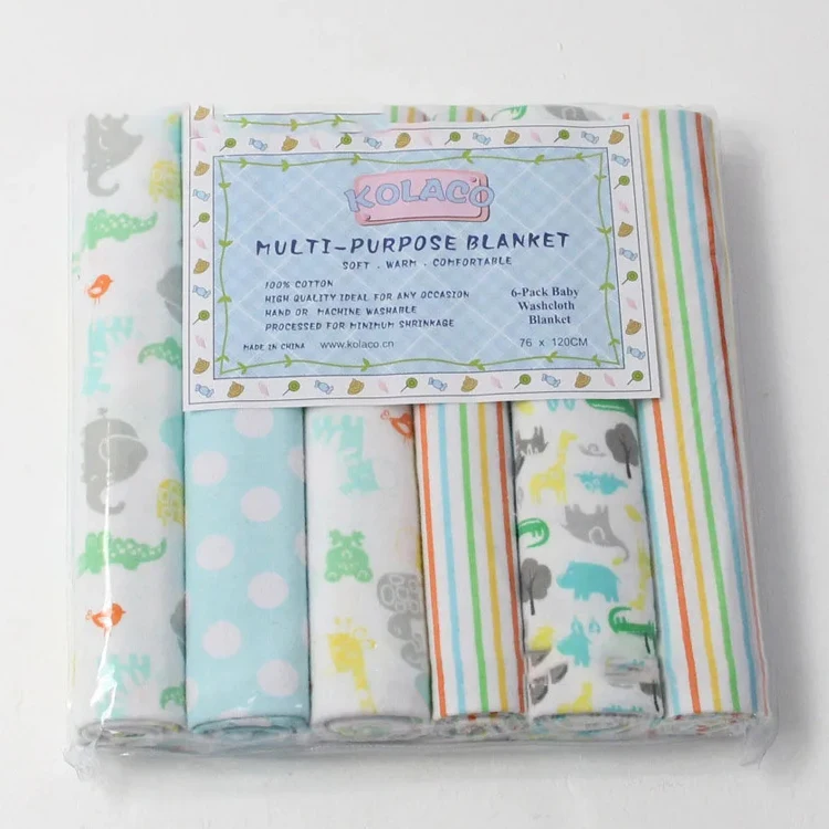 6pcs/ pack 120*76cm soft cotton muslin baby swaddle blanket neutral receiving blanket wrap for newborn boys girls