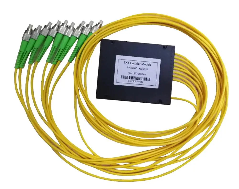 Оптоволоконный сплиттер 0,9 мм, коэффициент 10:90 20:80 30:70 40:60 50:50 SC LC FC ST 1X8 FBT