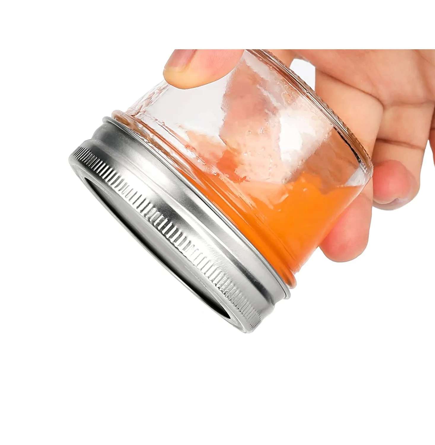 Mason Jar with Lid Food Grade 4oz 120ml Clear Empty Regular Mouth Glass Honey Jar Mini Glass Jars for Jams Spices