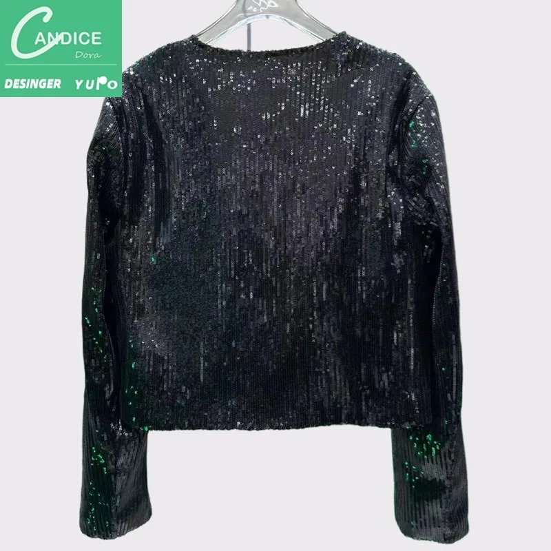 Candice весеннее элегантное высококачественное дизайнерское пальто с цепочкой блейзеры женские 2024