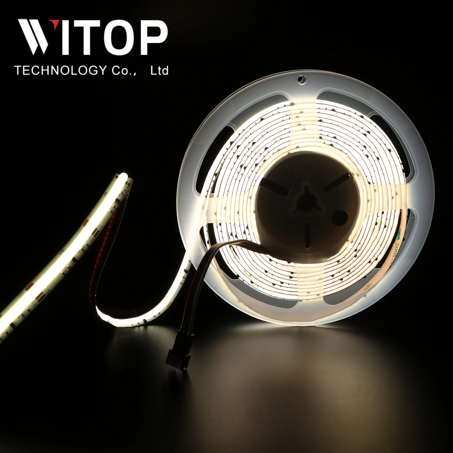 New Arrival 12V 24V 2700k-6500k 576LEDS/M Chips No Lighting Dot COB LED Strip