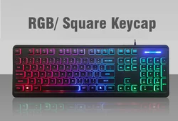 New model factory oem Hot selling laptop usb RGB rainbow led backlit office business gaming computer keyboard