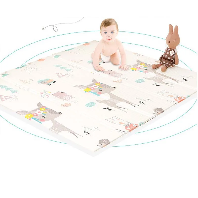 180x200cm Factory Foam non-toxic Baby Crawling Shining Kids XPE Folding Play Mat