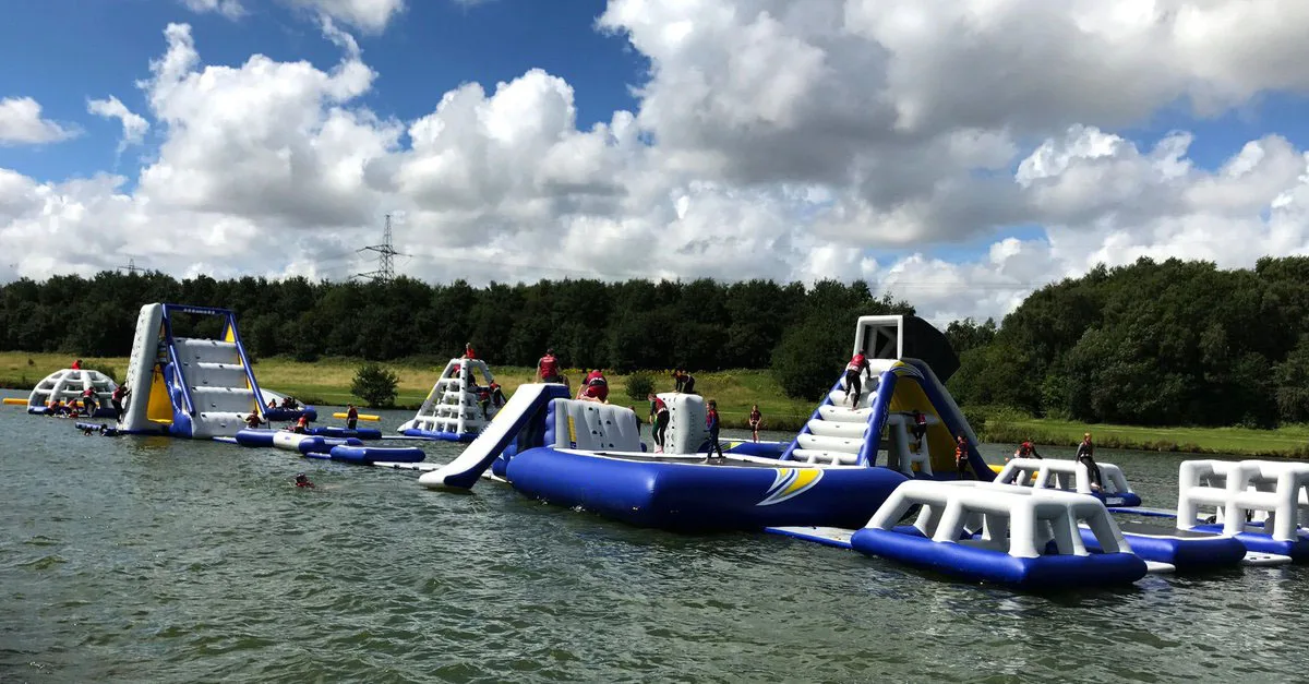 2022 Adults Sport Aqua Water Fun Park Game Inflatable Floating Aqua Park For Lake