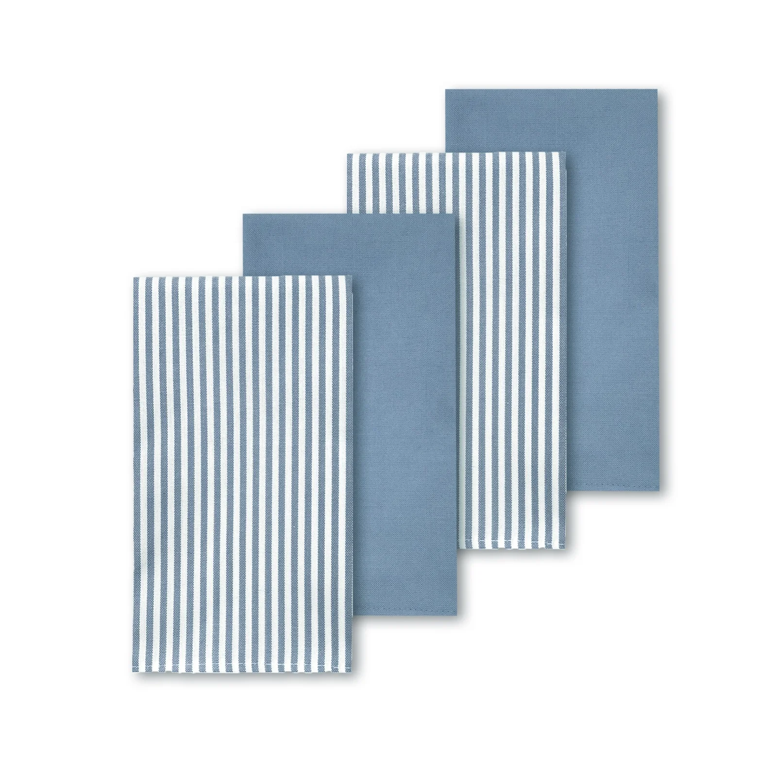 Modern wholesale 100% soft cotton napkin for dining table blue striped napkin