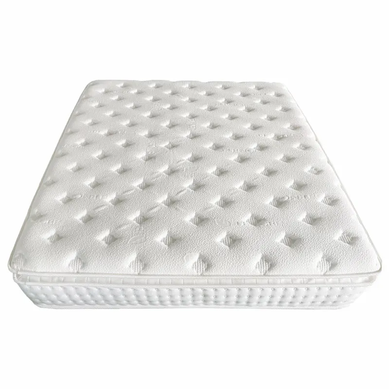 OEM Hotel Bed Pillow Top King Queen Size Natural Latex Memory Foam Roll Up In A Box Pocket Spring Mattress