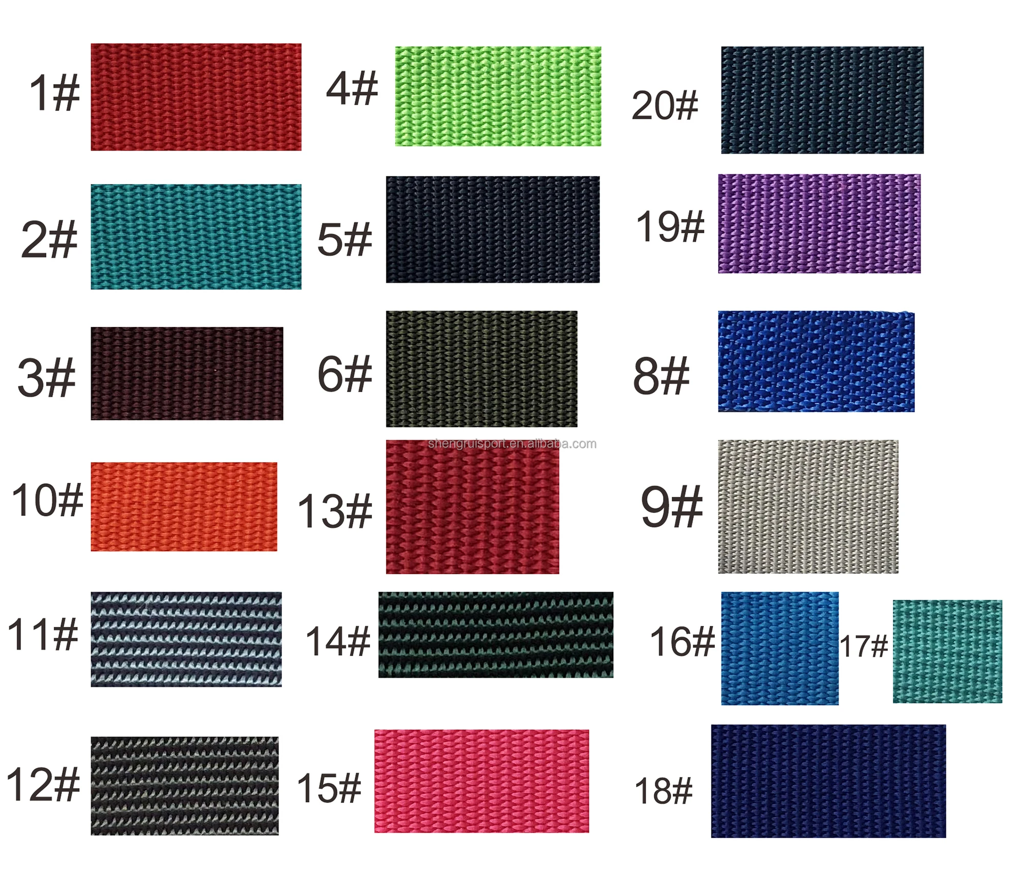 Webbing colors--
