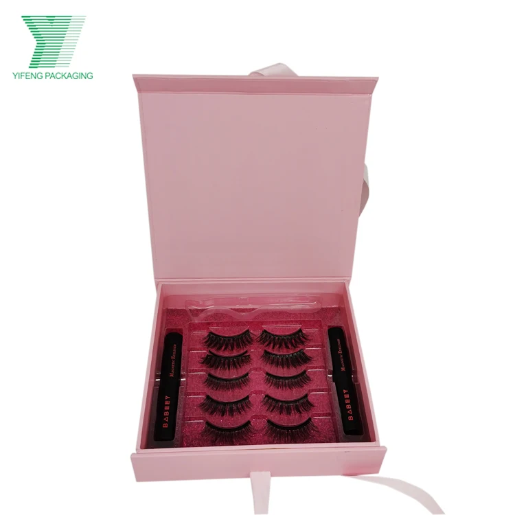 Eyebrow Eyelash Growth Serum Packaging Gift Box Matte Lamination Gold Foil Paper Packaging Boxes With PET blister