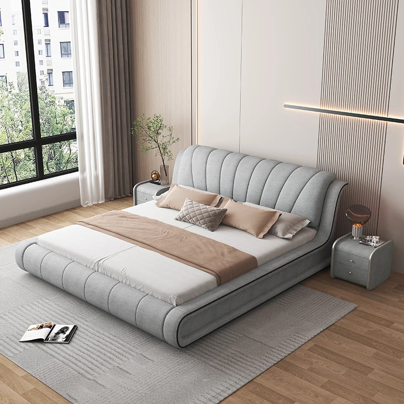 Luxury Beds King Size Bed  Bedroom Sets Furniture Wholesale Home Wood Modern Soft Bed