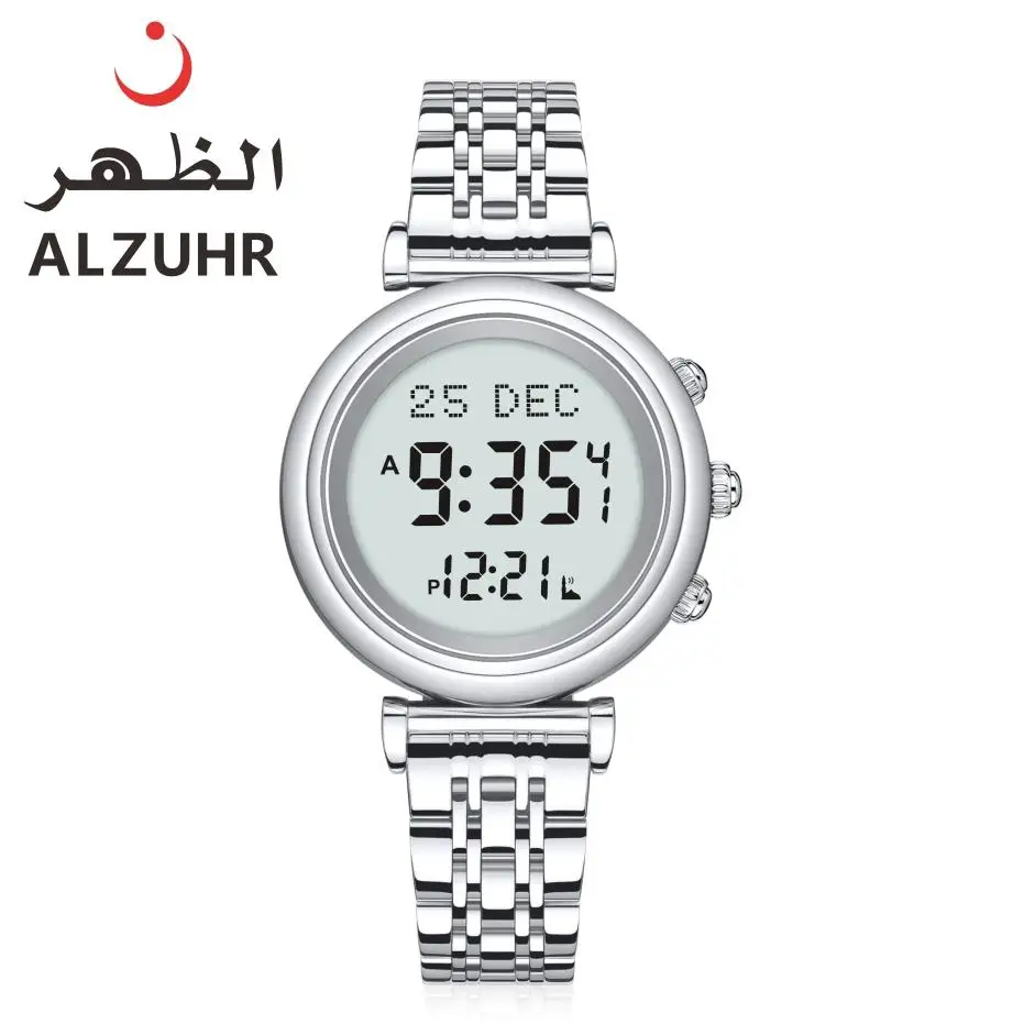 2023 Hot Sale item Quran Dual Time Azan Wrist Watch Elegent Muslim Prayer Fajr Watch ALZUHR506