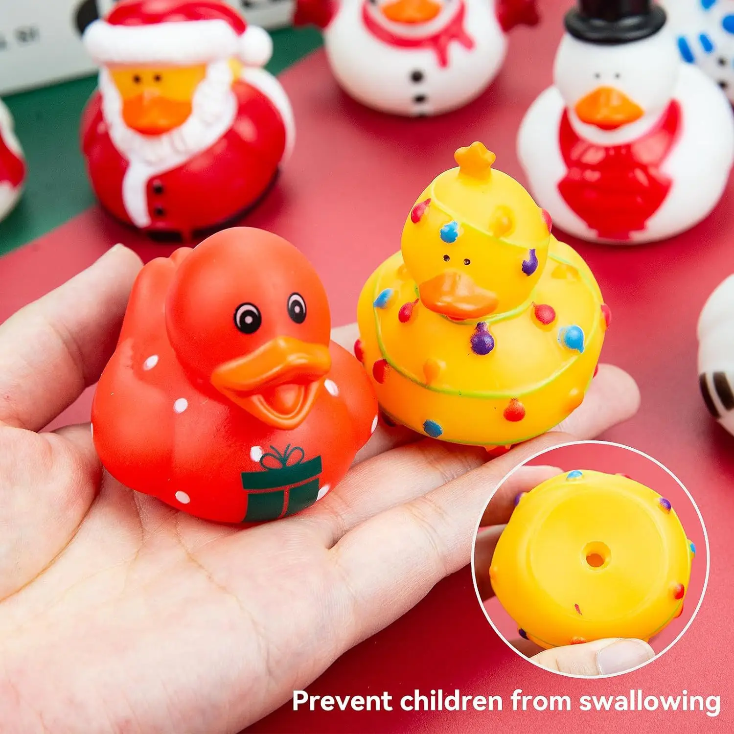 Wholesale Promotional Festival Gift funny Rubber Duck Mixed 2-inch bath Toys for kids Christmas present
