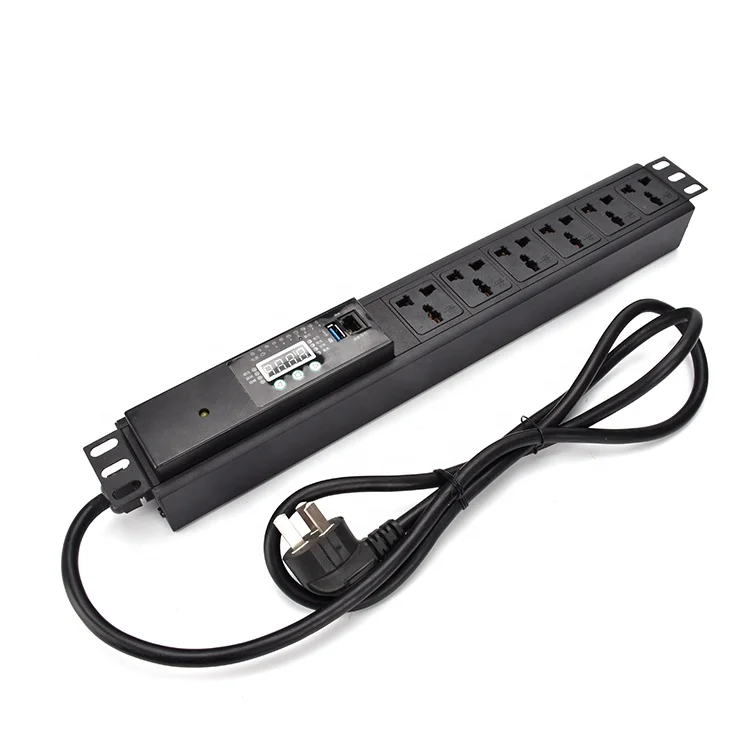Универсальный блок питания PDU на 6 ячеек с 19 стойками Интеллектуальный вертикальный