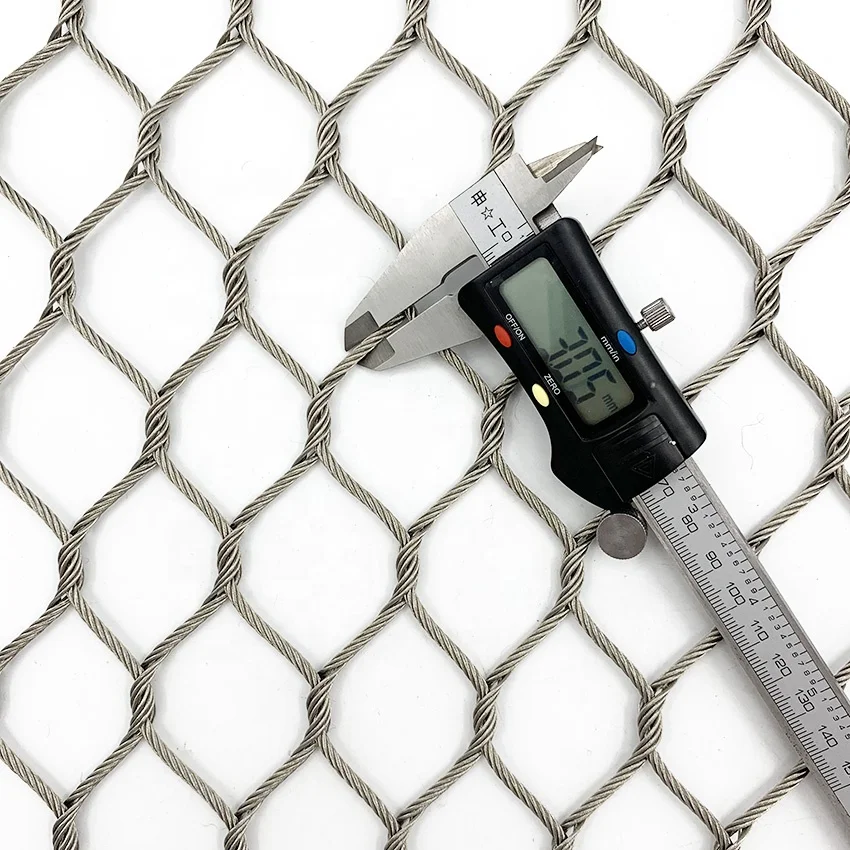 Сетка из Проволочной веревки/сетка из нержавеющей стали с узлом для вольерной сетки/сетка для зоопарка