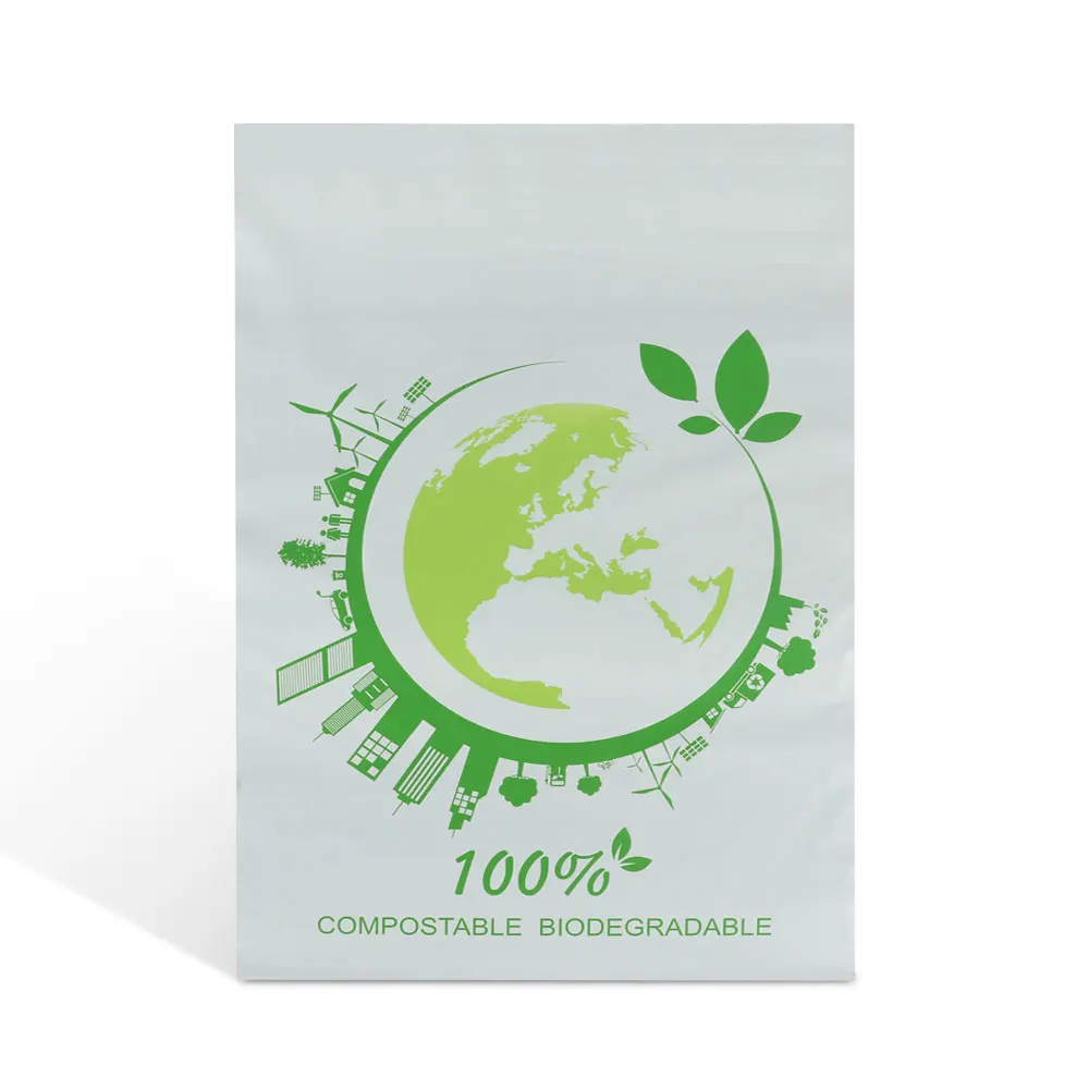 cheap promotional 100% biodegradable corn starch compostable mail envelope packaging post shipping clothing bags