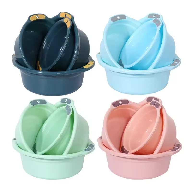 Circular basin for laundry bathroom kitchen Multiple models of household water basins multi functional thickened plastic basins